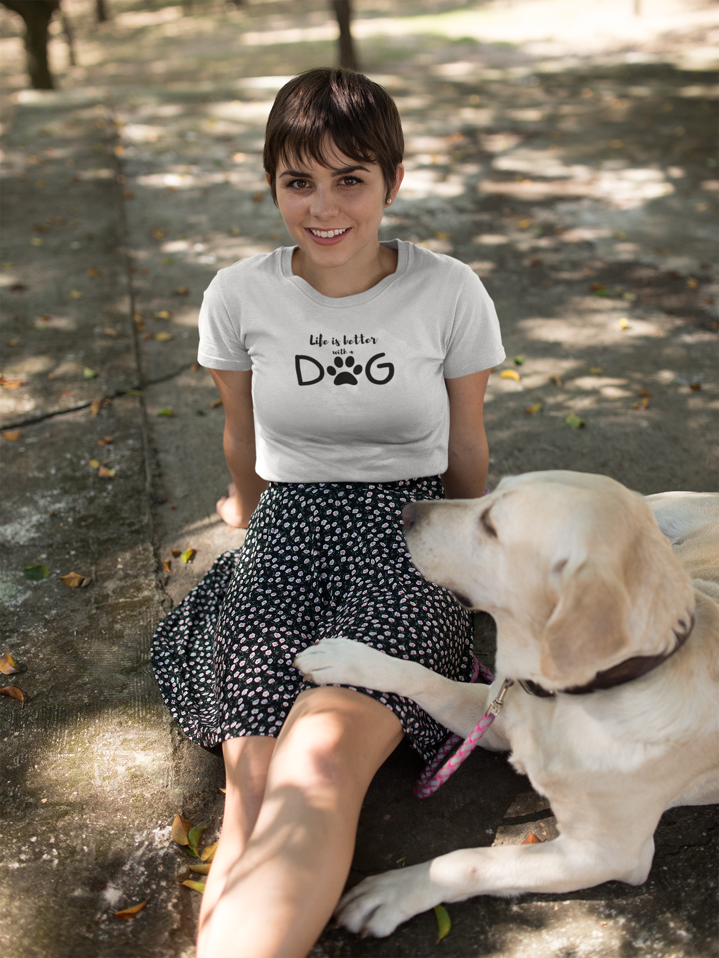 Life is better with a dog Custom Graphic Tee