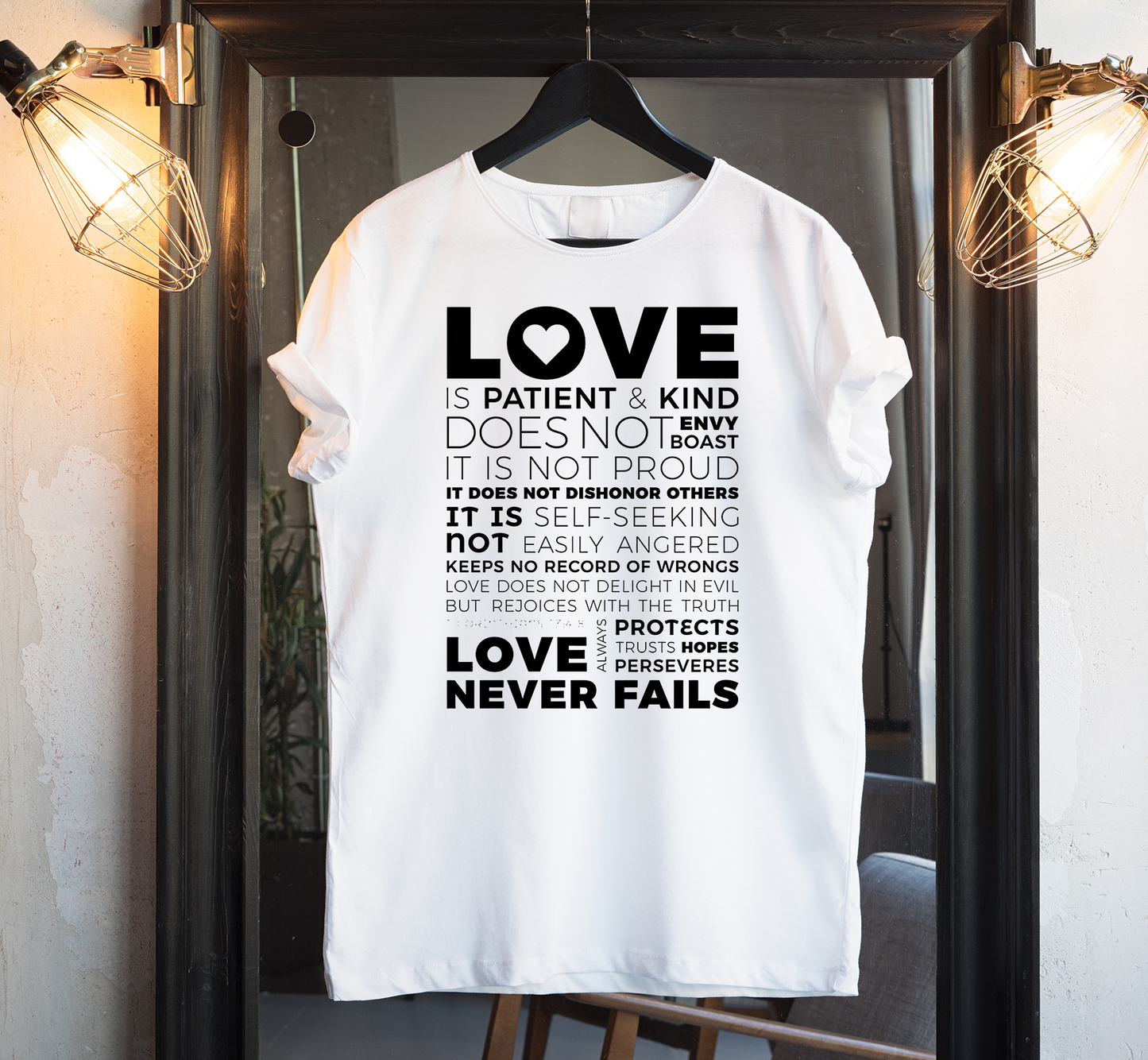 Love is Patient and Kind Custom Graphic Tee - Christian