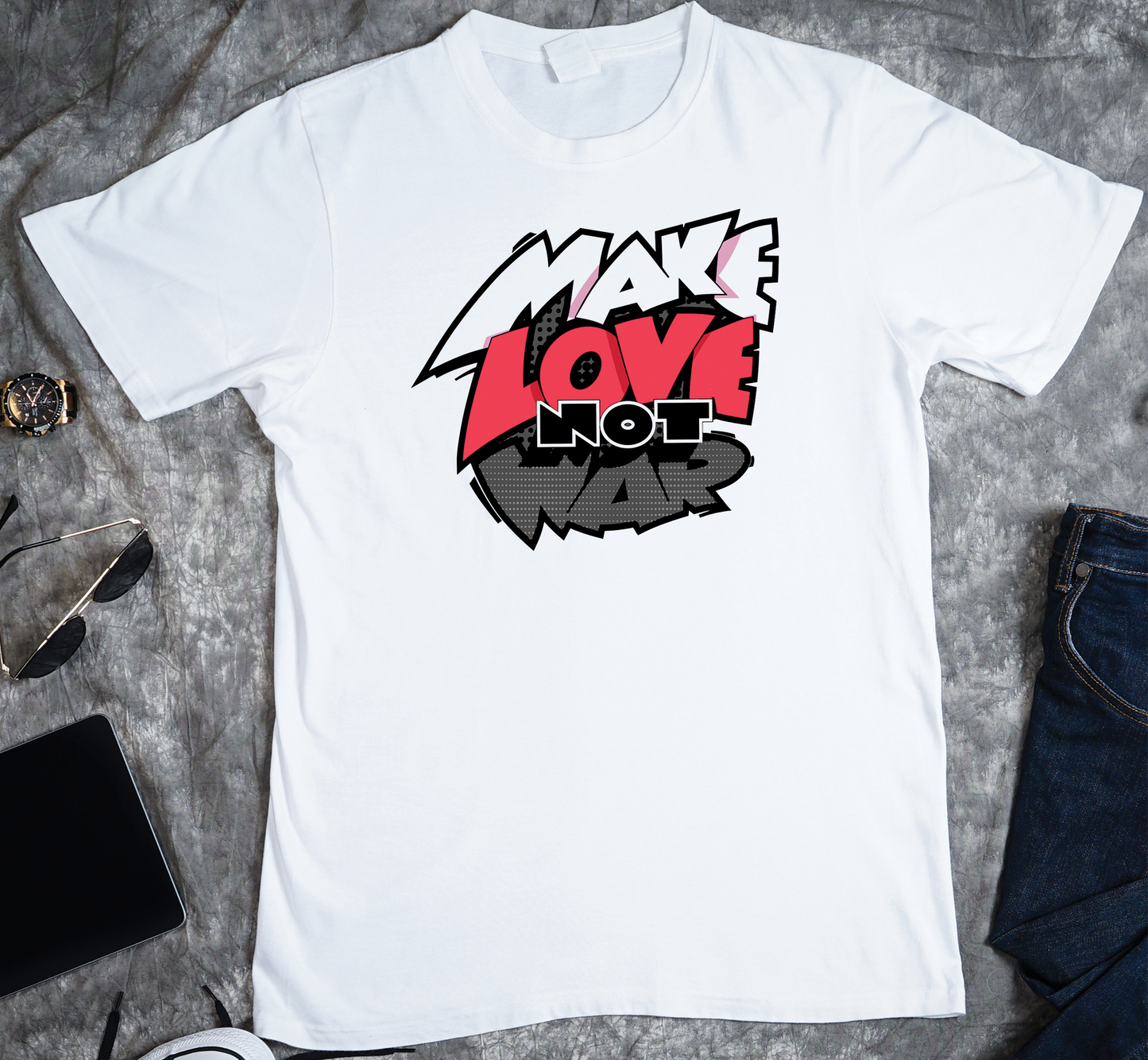 Make love not war Custom Graphic Tee