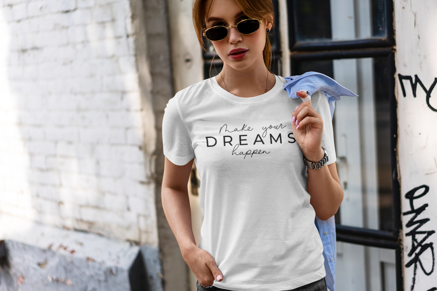 Make Your Dreams Happen  Custom Graphic Tee