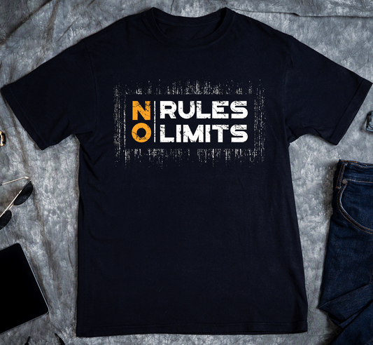 No Rules No Limit Custom Graphic Tee