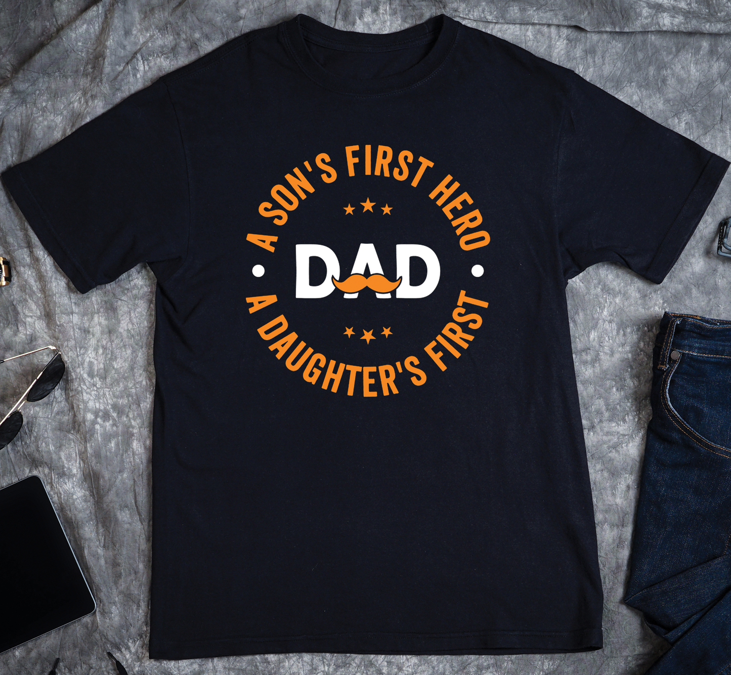 Father's Day - Son's first hero Custom Graphic Tee