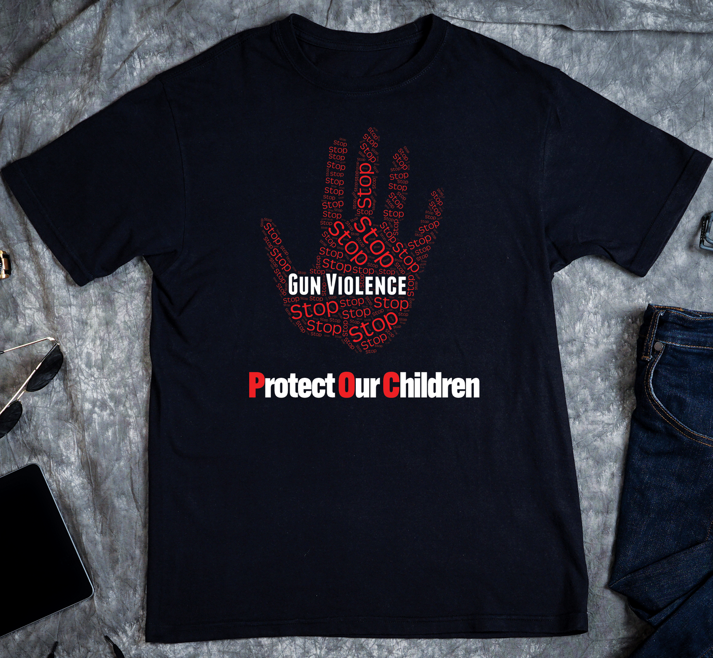 Stop the gun violence and protect our children [Men] Custom Graphic Tee