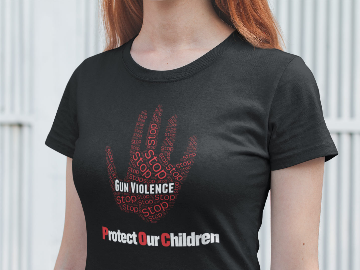 Stop the gun violence and protect our children [Women] Custom Graphic Tee