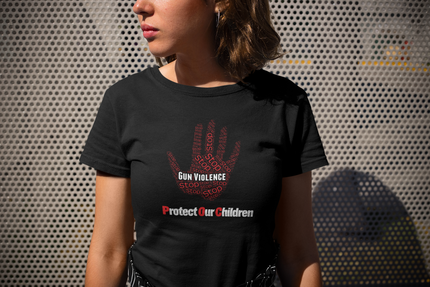 Stop the gun violence and protect our children [Women] Custom Graphic Tee